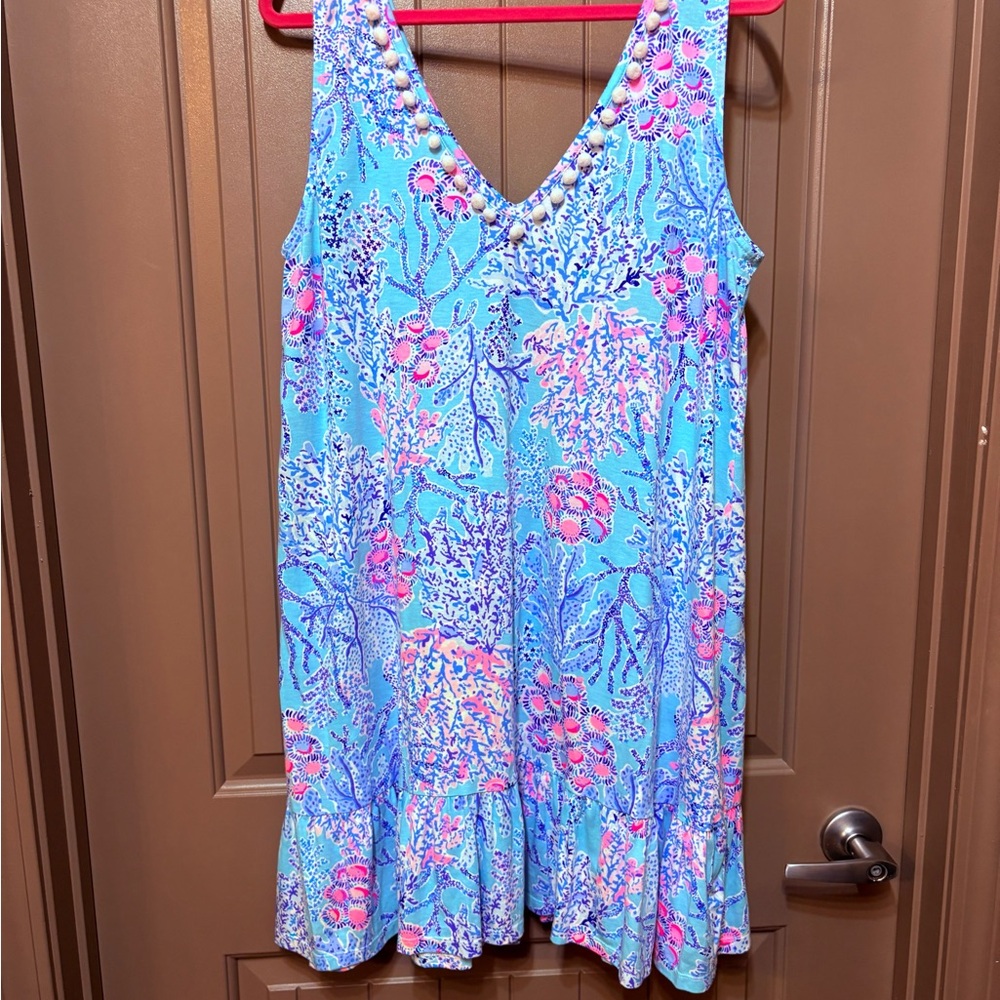 LILLY PULITZER CAMILLA DRESS *NOW YOU SEA ME* BLUE IBIZA Size XL